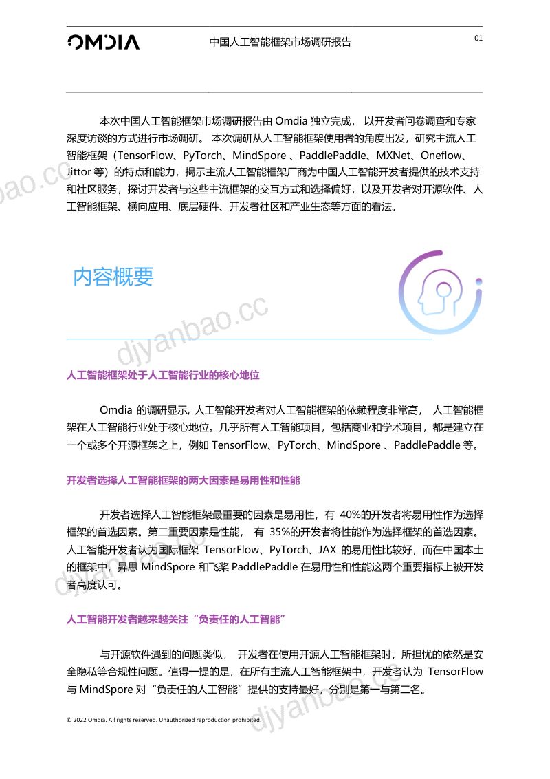 【Omdia】中国人工智能框架市场调研报告 第3页
