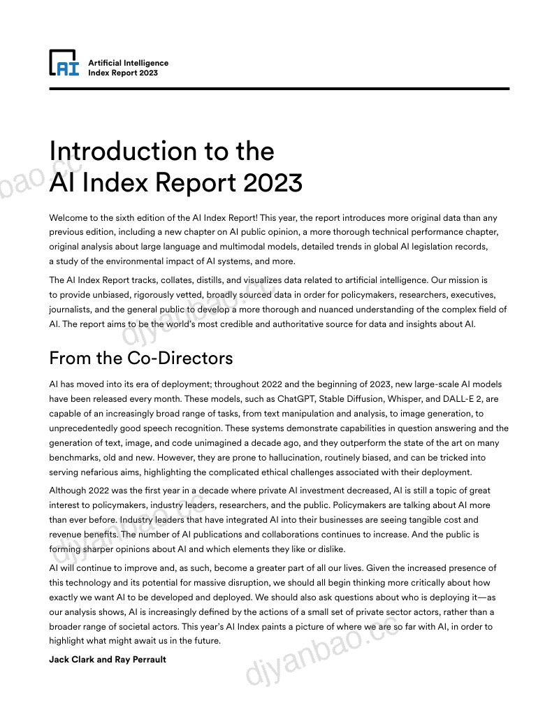 【斯坦福大学】2023年人工智能(AI)指数报告 第2页