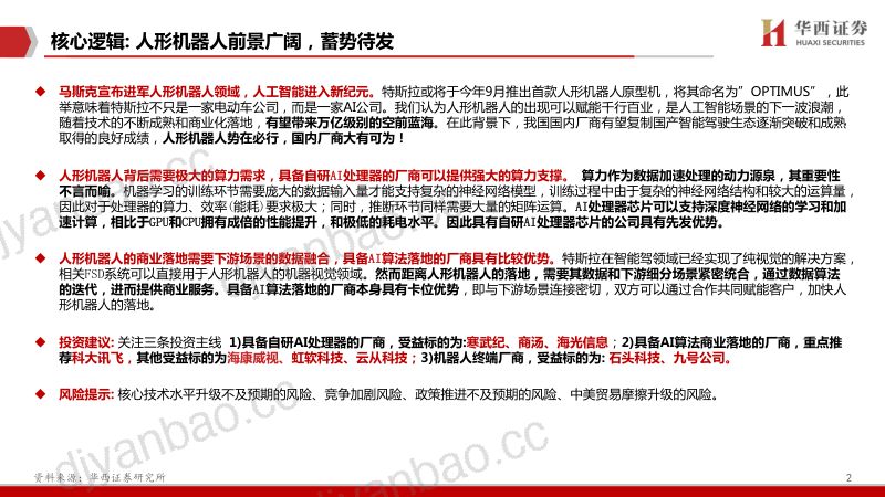 【华西证券】TeslaBot:AI的星辰大海 第2页