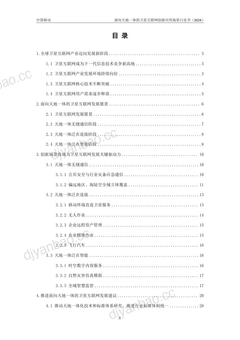 【中移智库】面向天地一体的卫星互联网创新应用场景白皮书 第3页