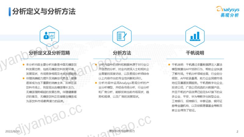 【易观分析】2022无糖茶饮料发展洞察分析 第2页
