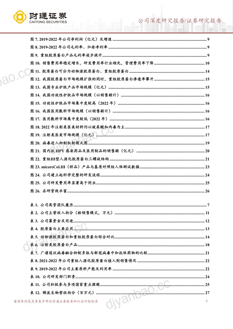 【财通证券】重组胶原蛋白先行者，医美+医疗需求广阔 第3页