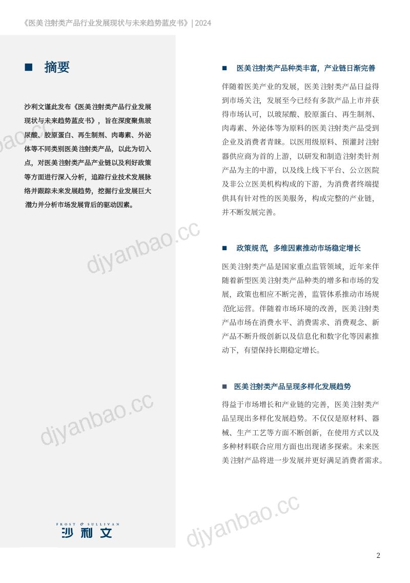【沙利文】医美注射类产品行业发展现状与未来趋势蓝皮书 第2页