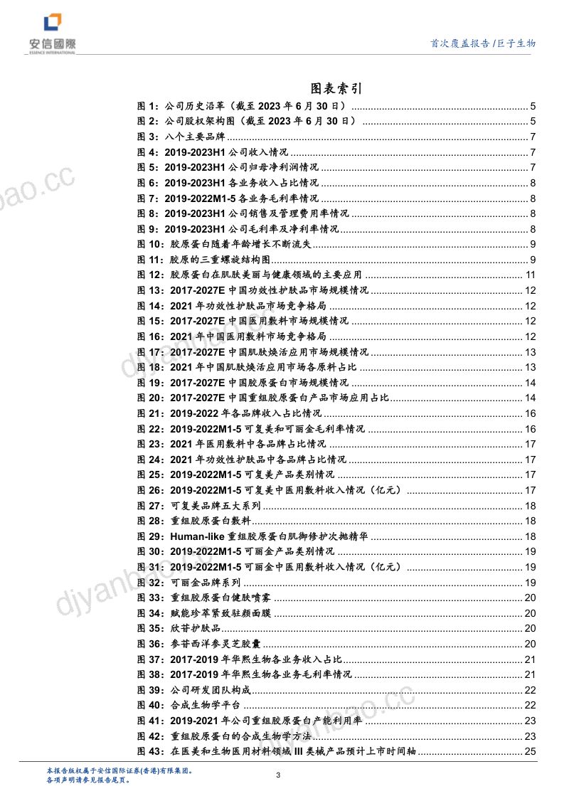【安信国际】巨子生物：国货胶原蛋白龙头，妆字号至III类械全方位覆盖 第3页