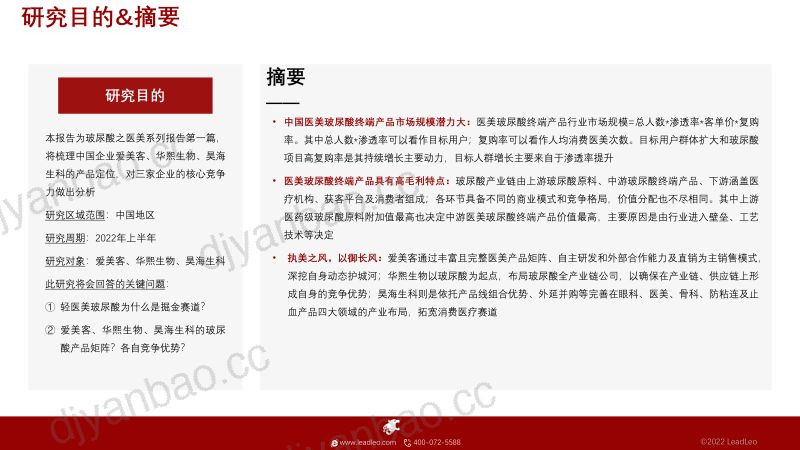 【头豹研究院】医美产业链系列之2022年中国玻尿酸行业概览:掘金赛道,爱美客、华熙生物、昊海生科如何挖掘市场无限潜力 第2页