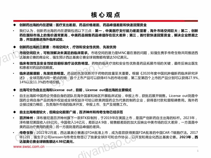 【西南证券】创新药出海专题：国际化渐入佳境，洞悉出海潜力管线 第2页