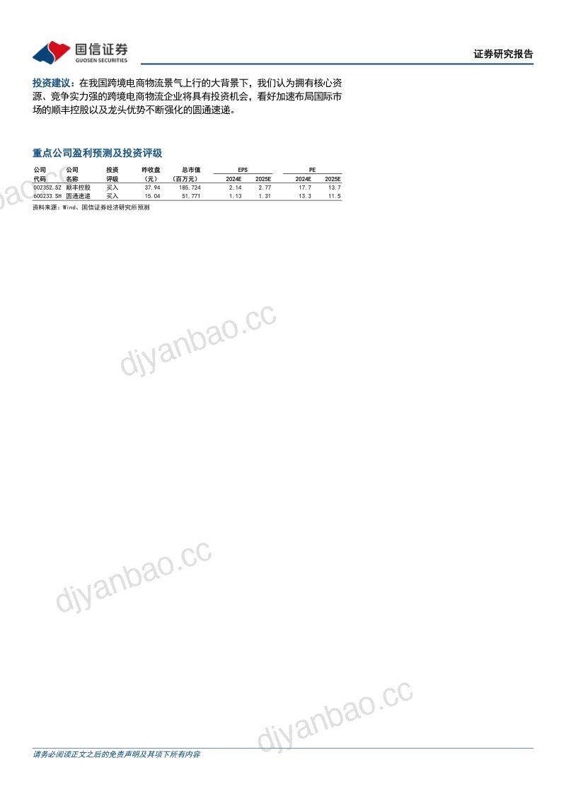 【国信证券】物流出海研究系列一：顺应潮流，跨境电商物流迎来发展红利 第2页
