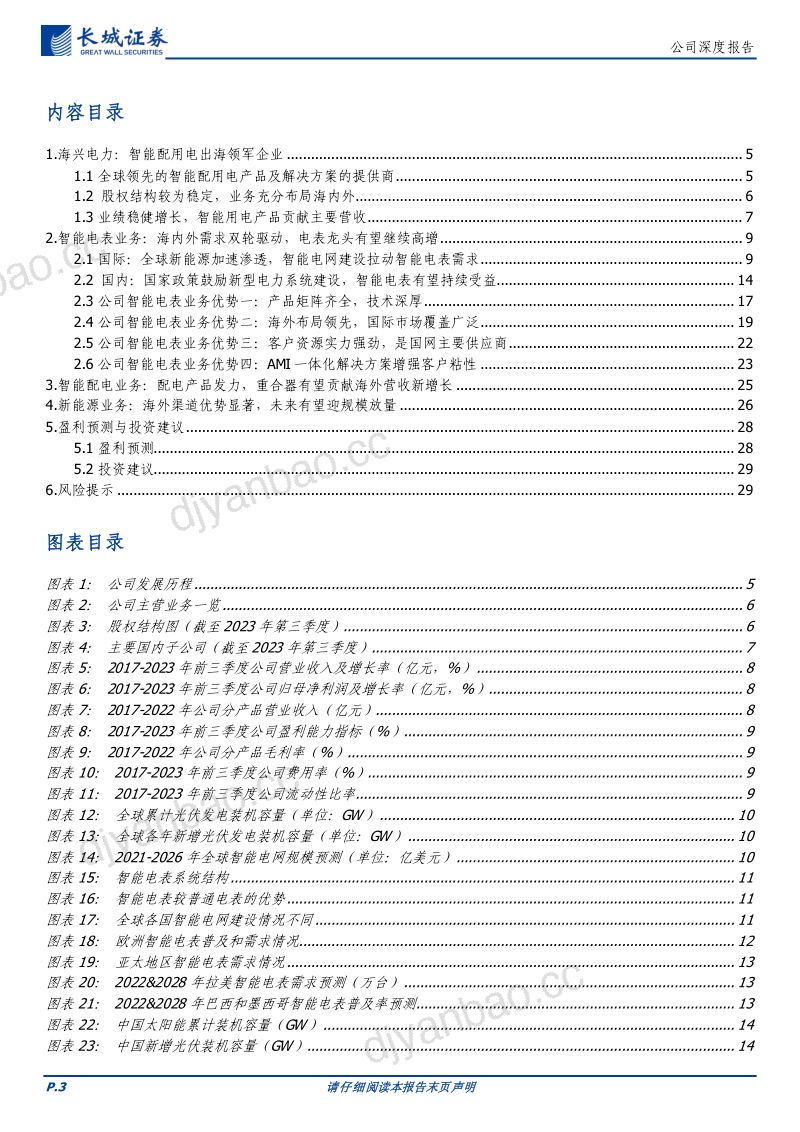 【长城证券】海兴电力:智能配用电出海领军企业,海内外需求双轮驱动迎高增机遇 第3页