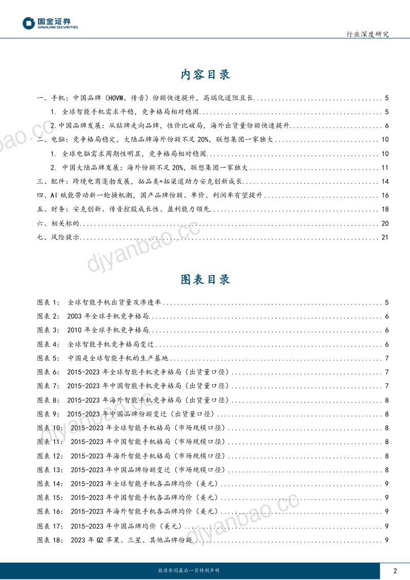 【国金证券】消费电子出海:从贴牌到品牌,性价比破局,AI边端未来可期 第2页