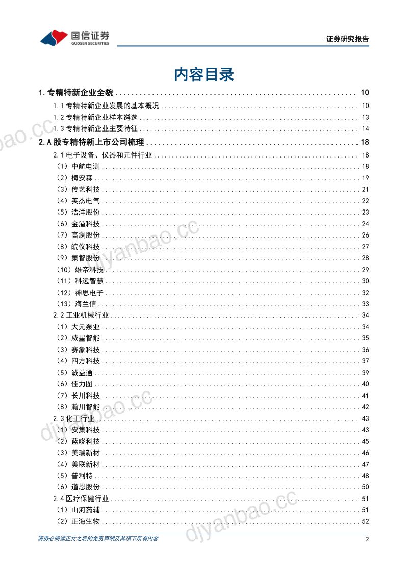 【国信证券】策略专题研究:A股专精特新上市公司图鉴 第2页