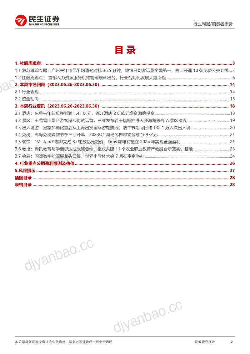 【民生证券】社服周观点：首部人力资源服务机构管理规章出台，行业合规化发展大势所趋 第2页