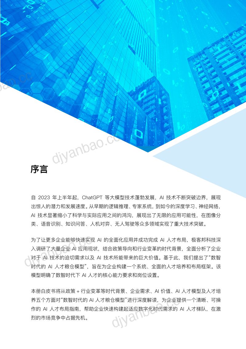 【极客邦科技双数研究院】数智时代的AI人才粮仓模型白皮书 第3页