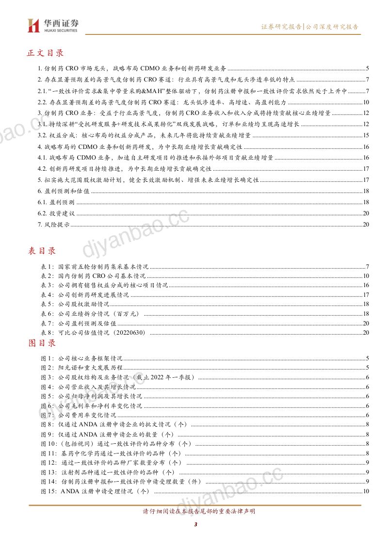【华西证券】仿制药CRO市场龙头,战略布局CDMO业务和创新药研发业务 第3页