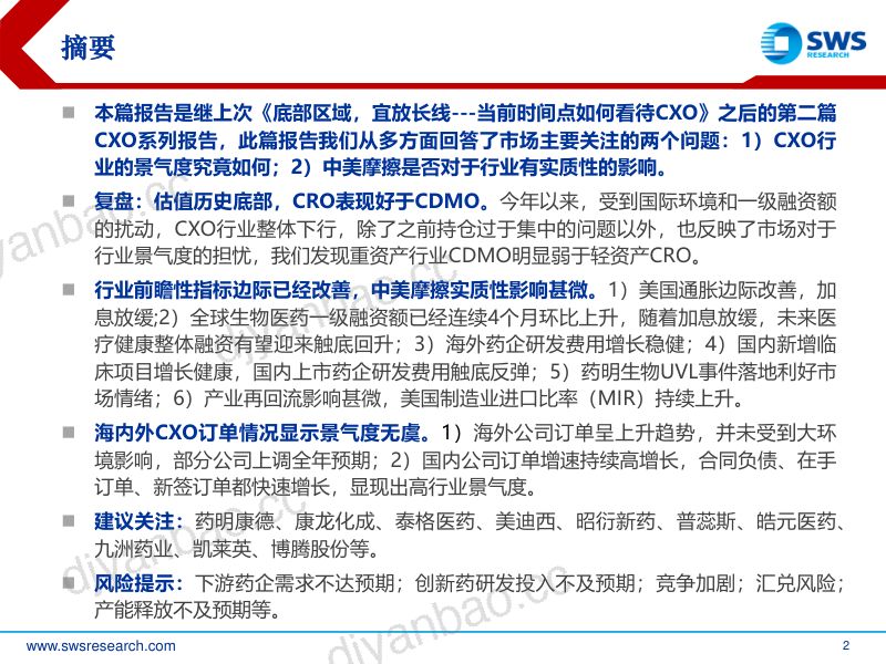 【申万宏源】CXO行业系列报告（二）：寒冬终可逾越，基本面强劲，静待春来 第2页
