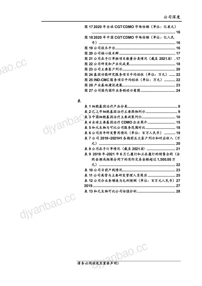 【上海证券】深度报告:细胞基因治疗平台型CXO,加速成长助力“基因药·中国造” 第3页