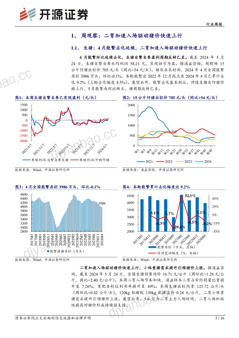 【开源证券】二育加速入场驱动猪价快速上行，国内宠物消费持续回暖 第3页