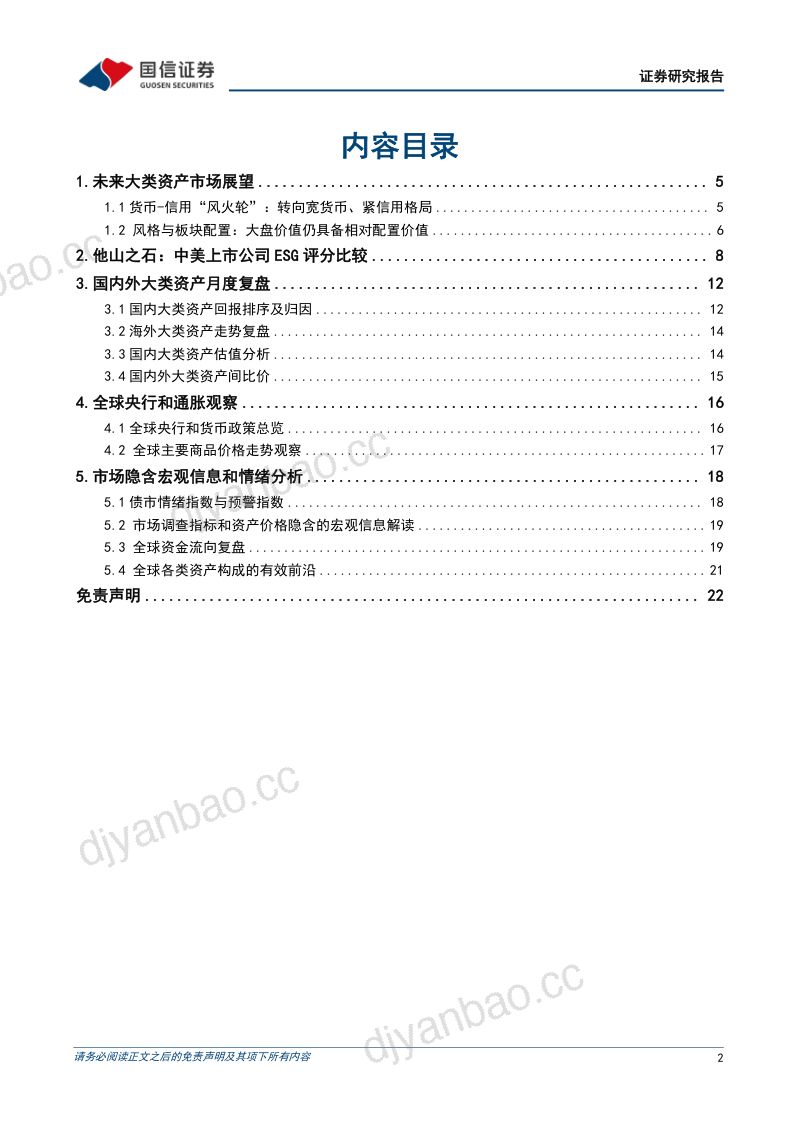 54-【国信证券】10月多资产配置观点:A股和美股ESG中观行业对比 第2页