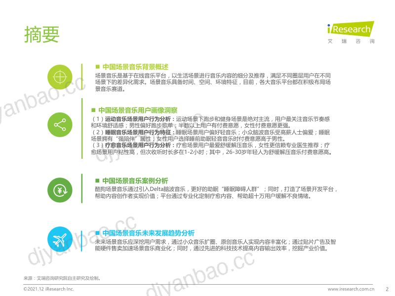 【艾瑞咨询】2021年中国场景音乐用户洞察白皮书 第2页