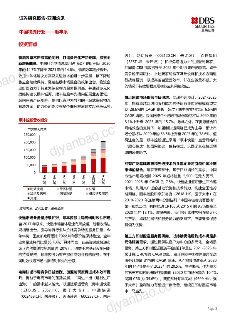 【星展证券(中国)】中国物流行业——顺丰系 第3页