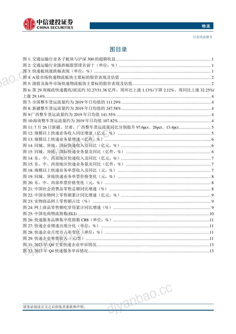 【中信建投】物流行业：抖音电商弱化低价，快递件量增速预期承压 第3页