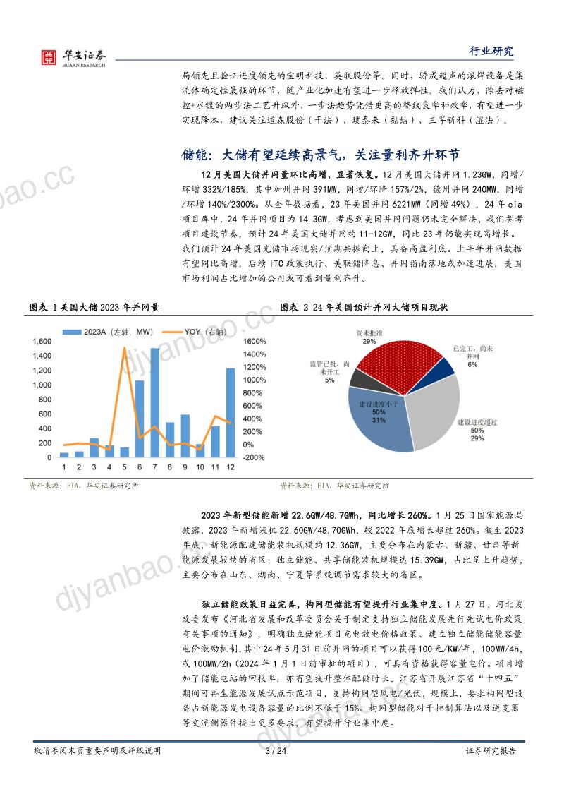 100-【华安证券】大储延续高景气,特斯拉机器人有望明年量产 第3页