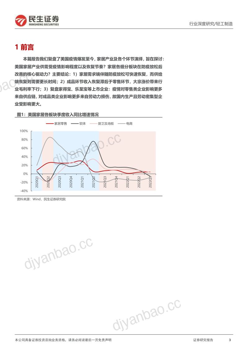【民生证券】家居行业系列报告二:基于产业链视角,探讨疫后美国家居各环节演绎(烽火研报www.fhyanbao.com) 第3页