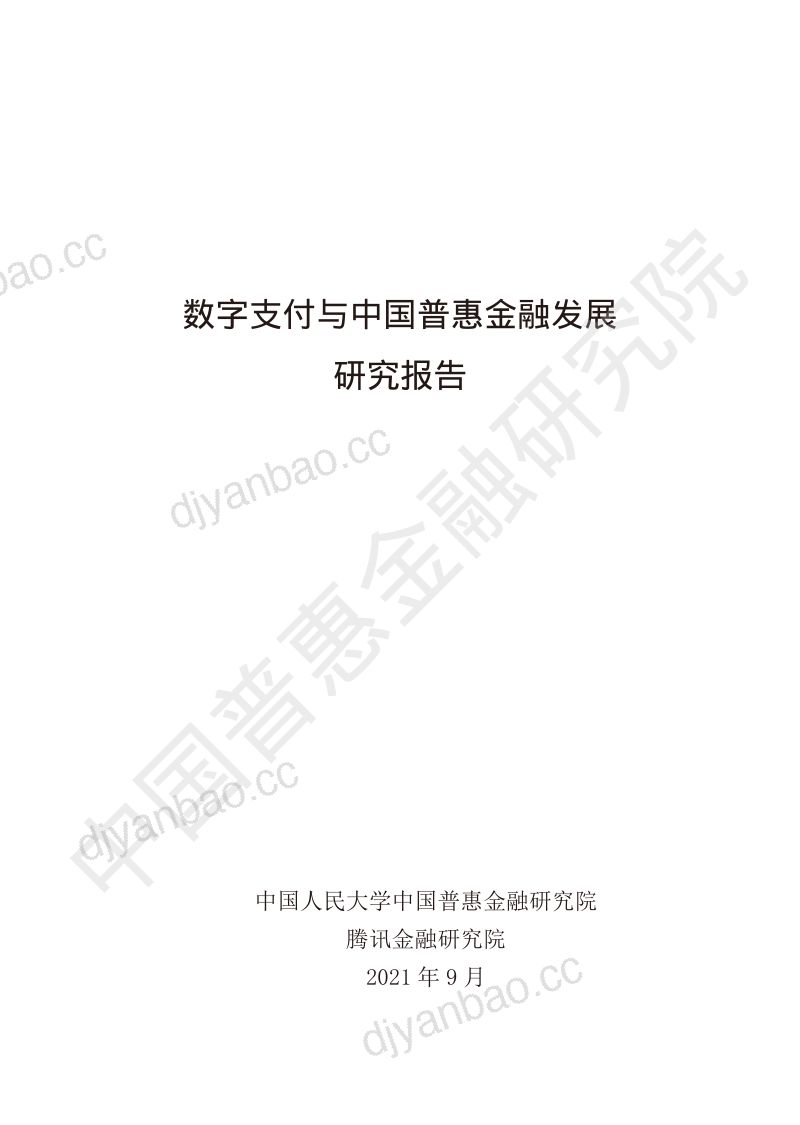 【中国普惠金融研究院】数字支付与中国普惠金融发展研究报告 第3页