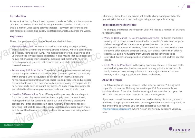 【JuniperResearch】2024年十大金融科技和支付趋势报告-英文 第3页