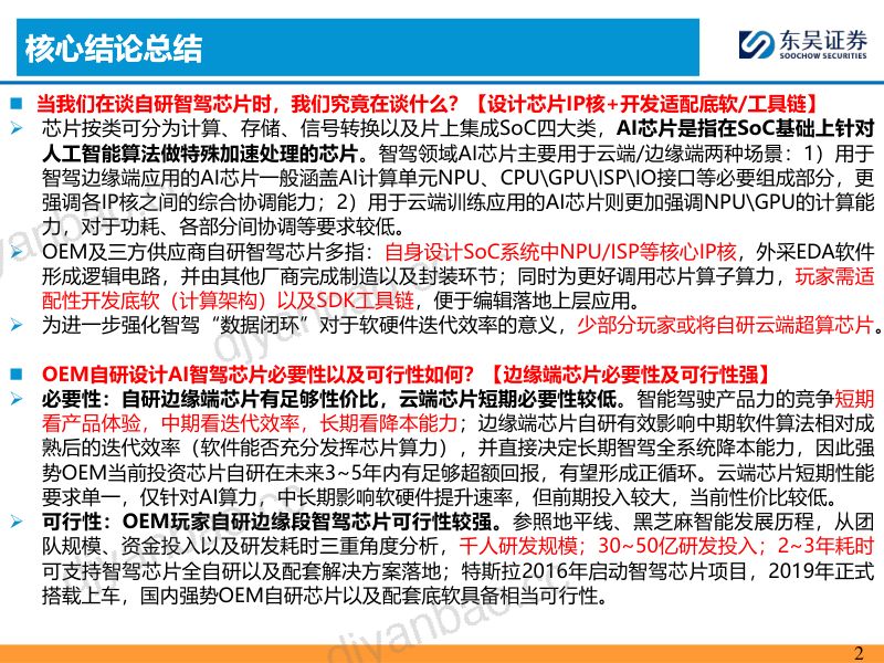 109-【东吴证券】AI+汽车智能化系列之三：充分重视OEM自研智驾芯片的长期意义 第2页