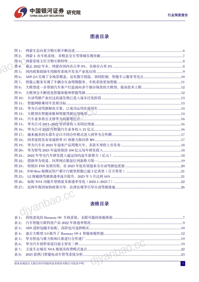 3-【中国银河】汽车行业深度报告：从鸿蒙OS4看华为智能汽车，加速推进智能交互和自动驾驶 第3页