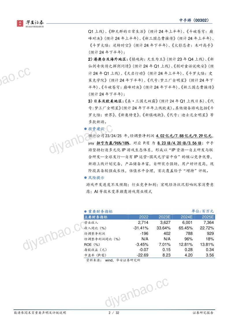 23-【华安证券】游戏研运发行全链路发展,打造多元化IP游戏生态体系 第2页