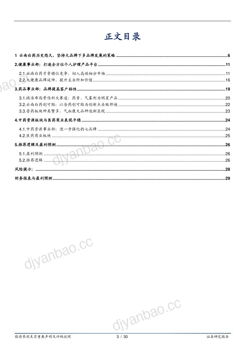 【华安证券】百年名药，百年品牌，成就大健康领导者 第3页