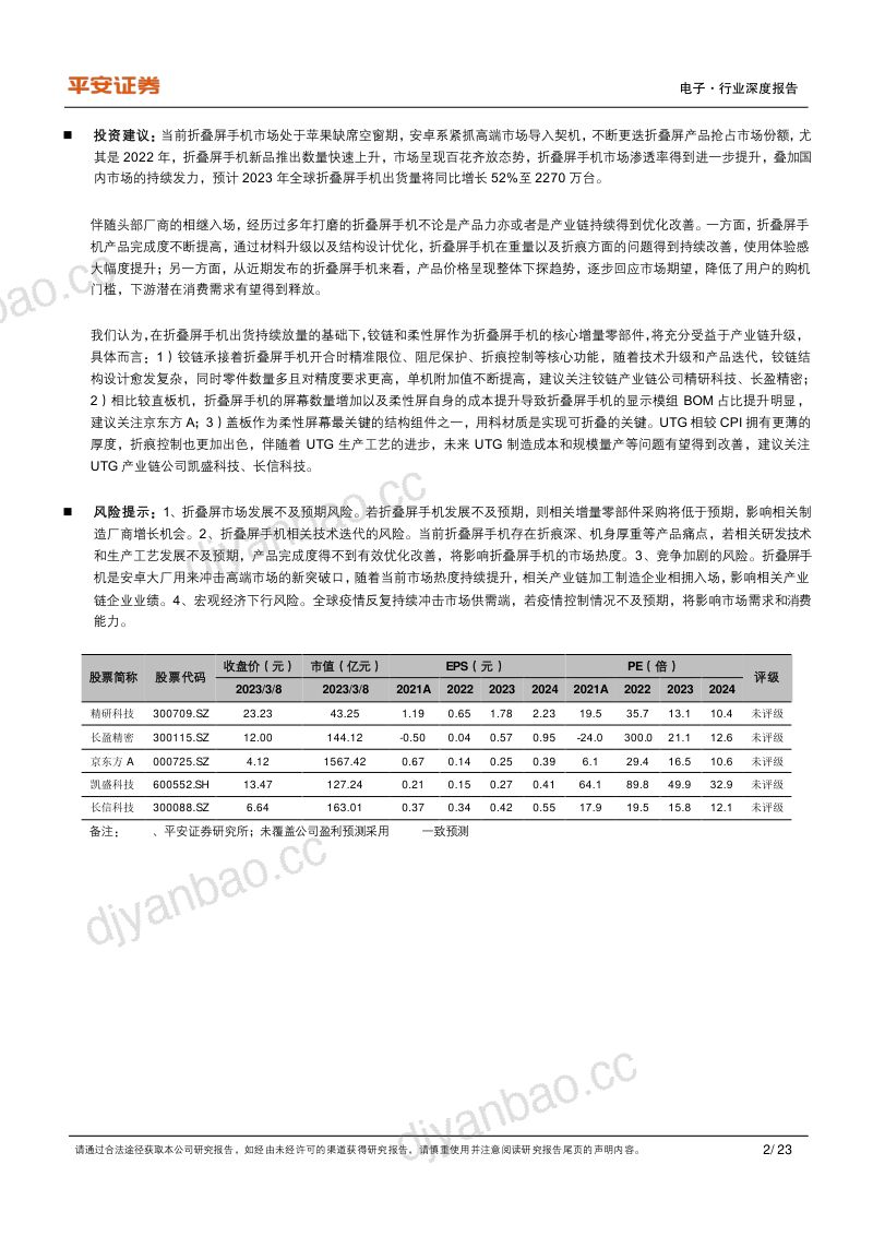 【平安证券】折叠屏手机研究报告 第2页