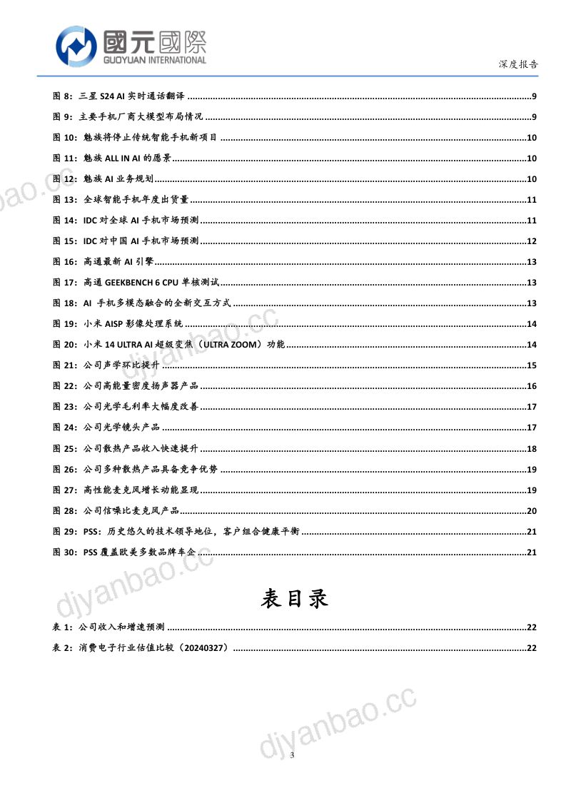 【国元国际】AI推动手机升规升配,收购PSS加速车载进展 第3页