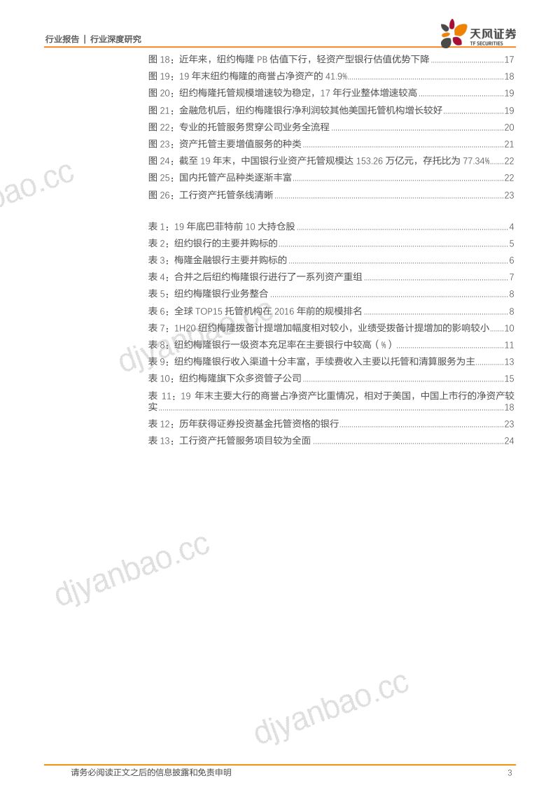 【研报】银行业纽约梅隆银行独具特色的托管银行 第3页