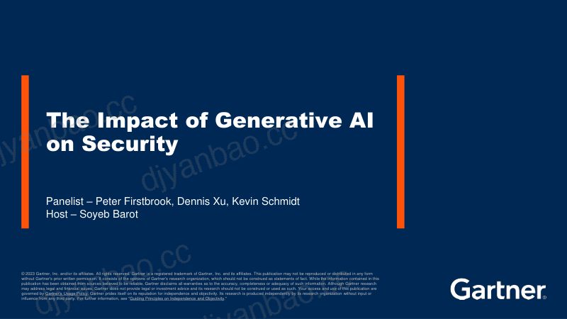 【Gartner】生成式人工智能对网络安全的影响和首席信息安全官的角色 第3页