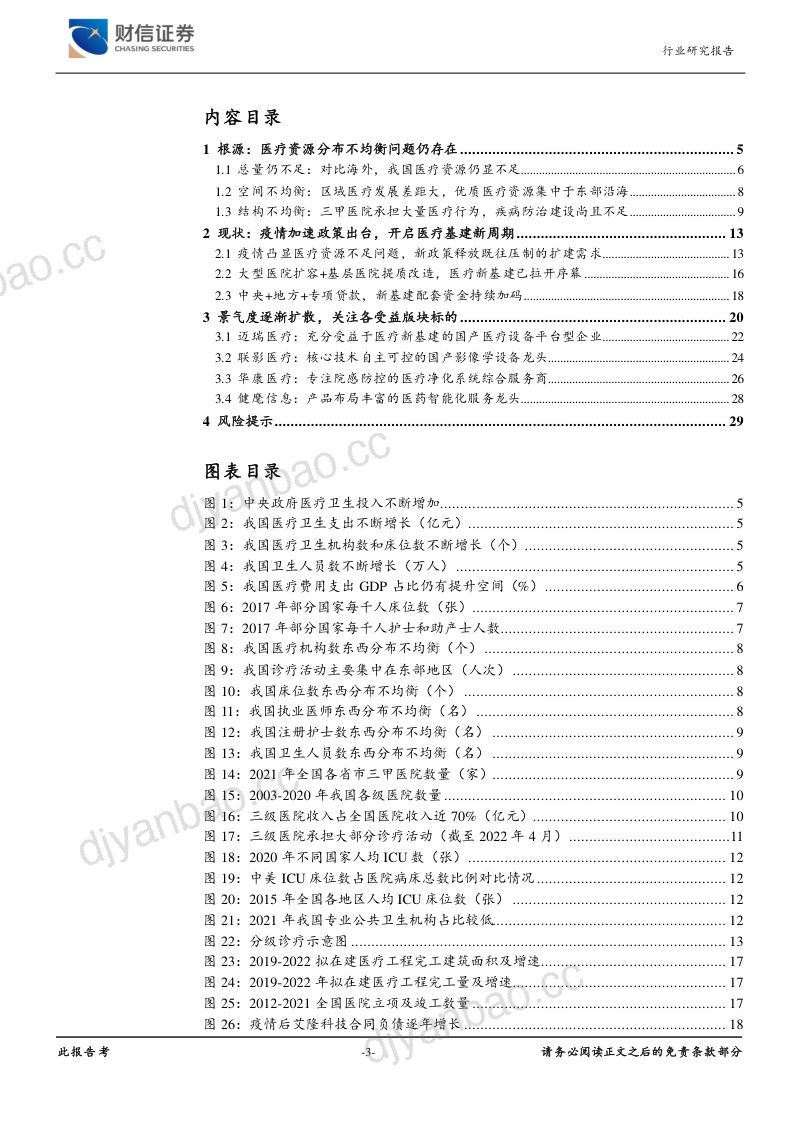 【财信证券】医疗器械行业深度:医疗新基建:高景气,新机遇 第3页