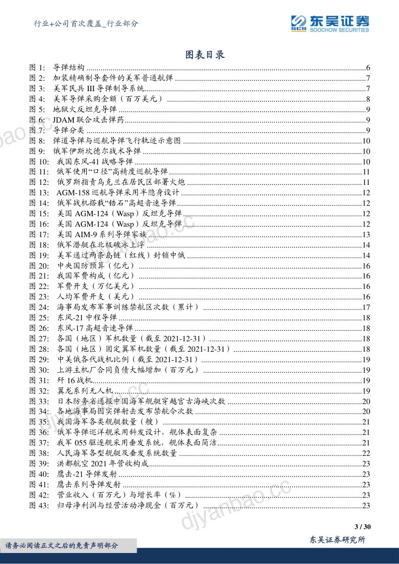 【东吴证券】国防军工行业+公司首次覆盖：补库存叠加实战化训练，精确制导武器快速发展 第3页