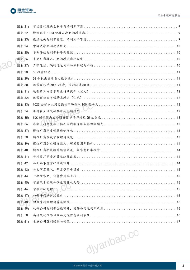 【国金证券】通信1H23业绩总结:通信与计算融合,关注新 基建和AIGC驱动的结构性成长机会 第3页