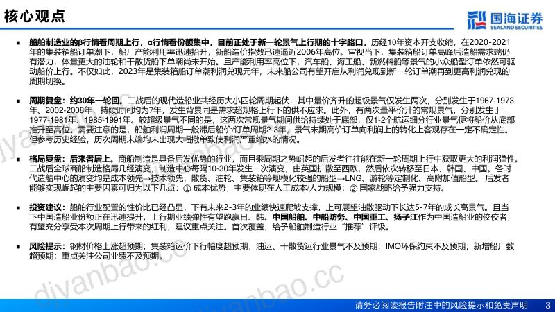 40-【国海证券】船舶制造行业深度报告：周期轮回三十余年，夜色渐退蓄势扬帆 第3页