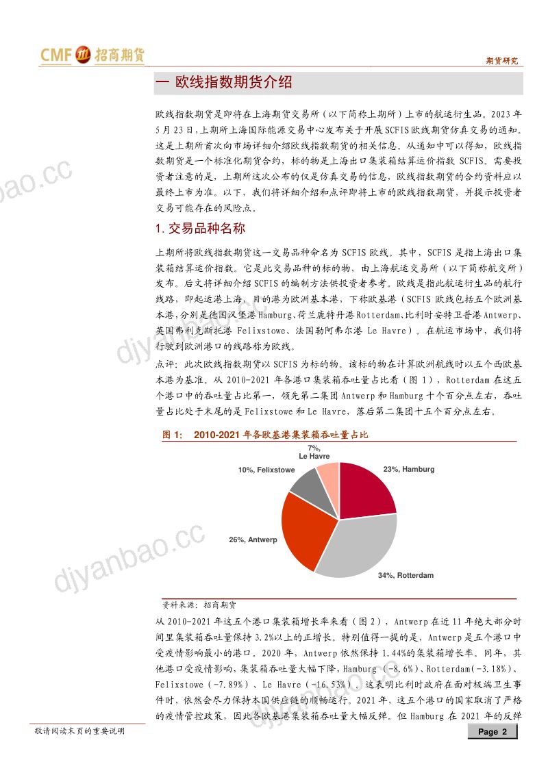 15-【招商期货】航运研究专题报告：欧线指数期货及其标的物点评、海运费解析和期货市场展望 第2页