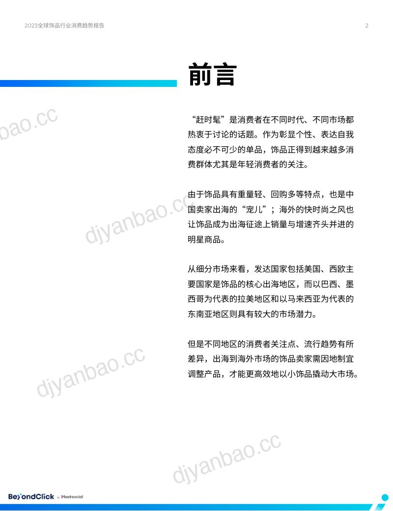 【飞书深诺】2023全球饰品行业消费趋势报告 第2页