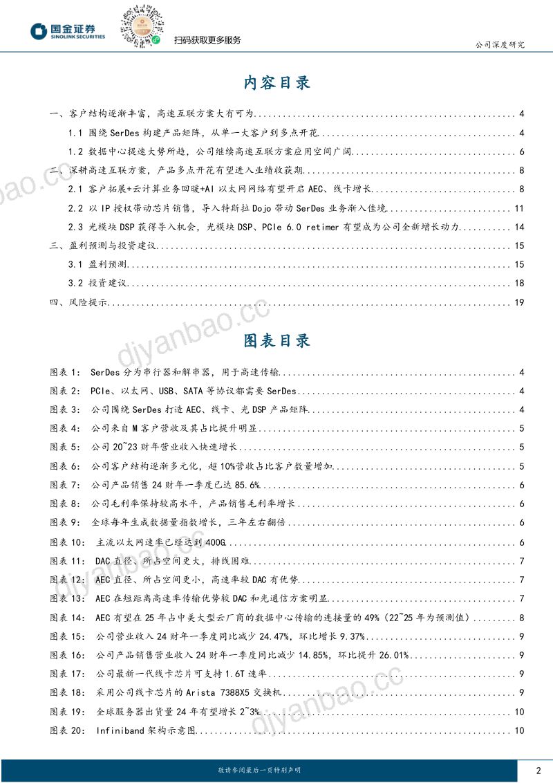 12-【国金证券】公司简介：公司深耕数据中心高速互联，围绕SerDes开发一系列高速互联产 第2页