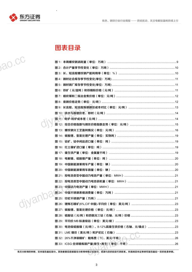 【东方证券】有色钢铁行业周策略(2023年第16周)：供给扰动，关注电解铝盈利持续上行 第3页