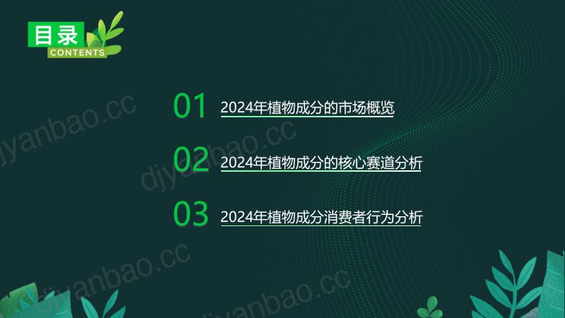 用户说&amp美妆头条:2024植物力量·中国植物成分发展趋势报告(47页) 第3页