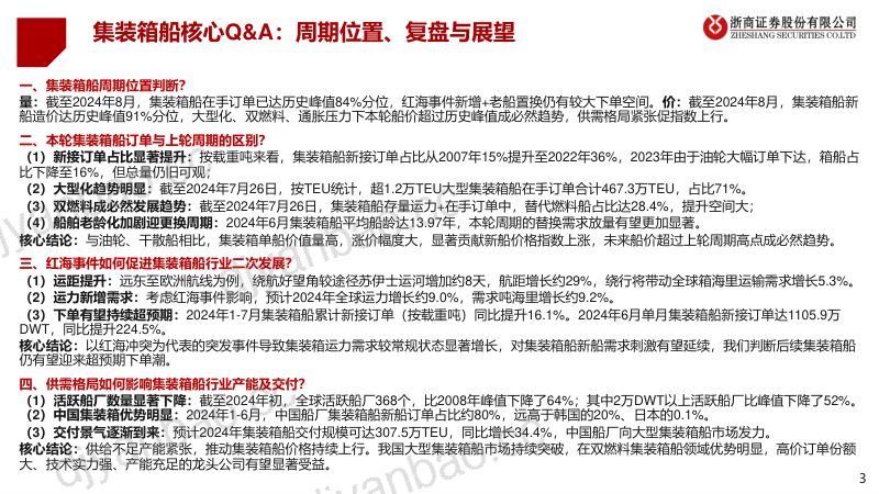 【浙商证券】船舶行业系列深度（三）：集装箱船：大型化、新能源驱动，中国市占率提升 第3页