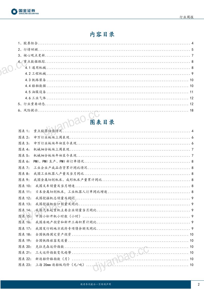 【国金证券】看好船舶、工程机械、机床和矿山机械 第2页
