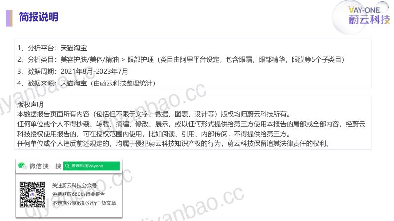 【蔚云科技】眼部护理行业趋势分析报告(天猫淘宝)蔚云科技 第3页