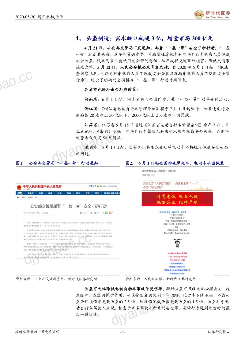【新时代证券】头盔产业链深度：头盔产业链爆发，看好设备环节 第3页
