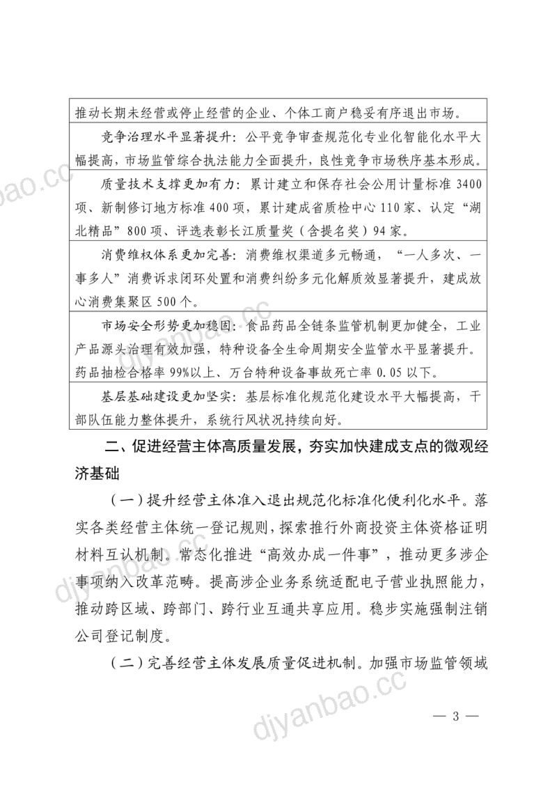 湖北省市监局:湖北省“十五五”市场监管规划 第3页